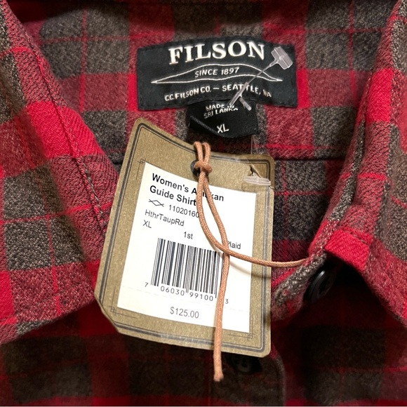 NWT Gift Ready! Filson Alaskan Guide Shirt Heavyweight Flannel Women’s XL - Picture 3 of 12
